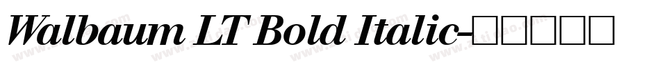 Walbaum LT Bold Italic字体转换